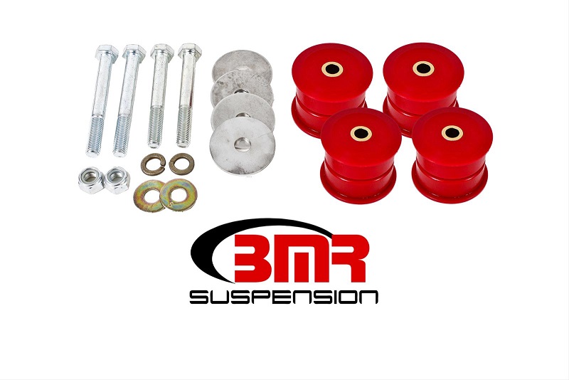 BMR Red Rear Differential Bushing Kit 15-22 Ford Mustang